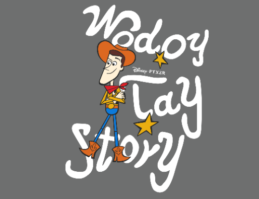 wodoy tay story 卡通人物服装印花图案