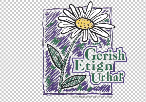 Gerish etign urhar英文花朵热转印图案