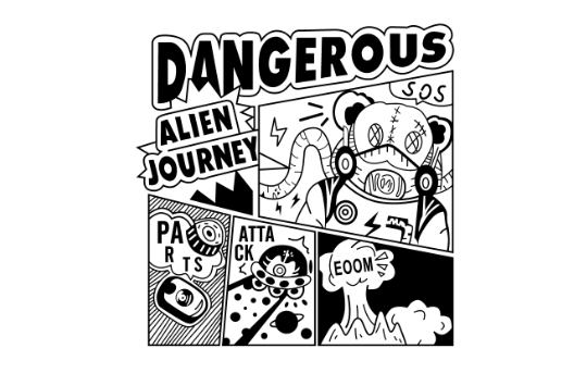 dangerous alien journey 英文热转印图案