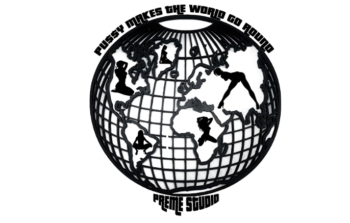 preme studio pussy makes the world go round地球热转印个性定制服装