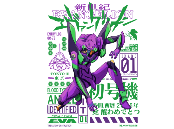 新世纪EVANGELION卡通动漫人物服装定制图形