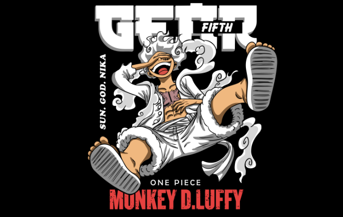 MUNKEY D.LUFFY SUN GOD NIKA卡通人物热转印图形