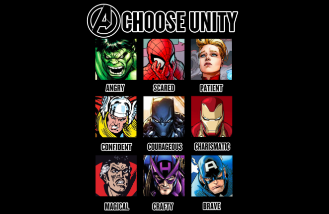 CHOOSE UNITY 热转印英文人物头像