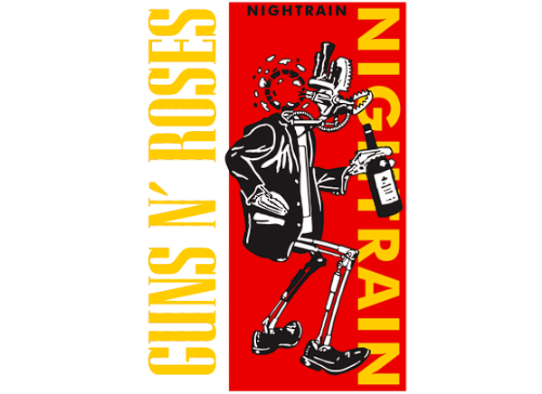 GUNS N ROSES NIGHTRAIN 机器人英文创意数码印花图