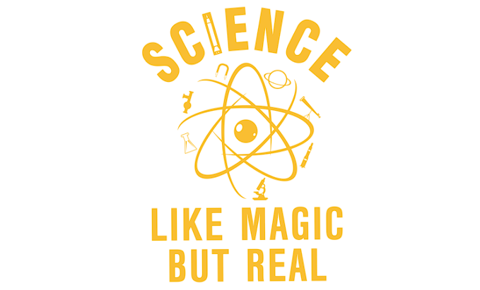 science like magic but real 英文创意热转印图形