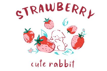 STRAWBERRY cute rabbit 草莓