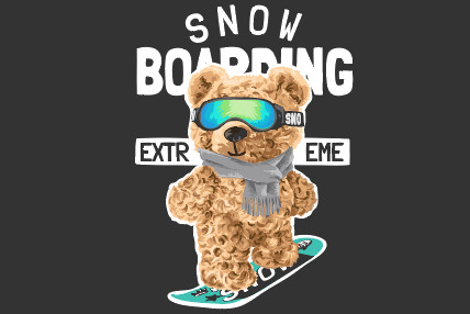 BOARDING SNOW SNOW小熊冬天滑滑板