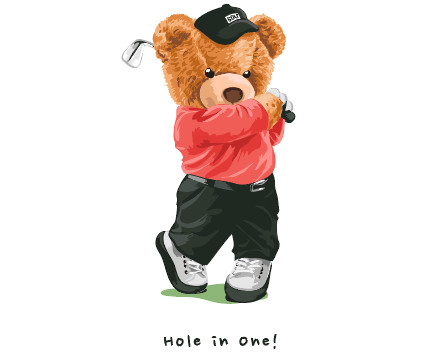 HOLE IN ONE 小熊打高尔夫