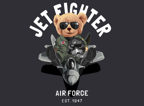 JET FIG HTER AIR FORCE小熊开飞机
