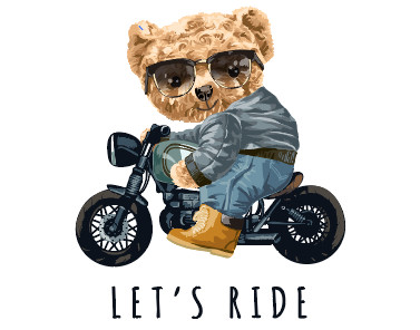 let`s ride骑摩托的小熊