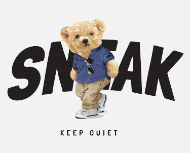 SNEAK KEEP OUIET酷姿小熊