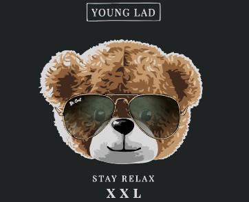 STAY RELAX XXL YOUNG LAD戴眼镜的小熊
