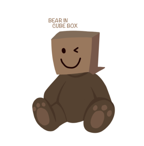 BEAR IN CUBE BOX小熊纸箱头套